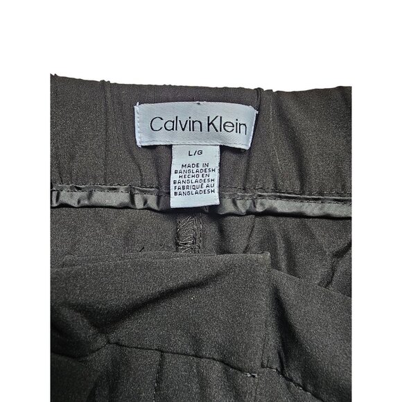 Calvin Klein Wide Leg Polyester Blend Black Cargo Pants Size L - Picture 3 of 8